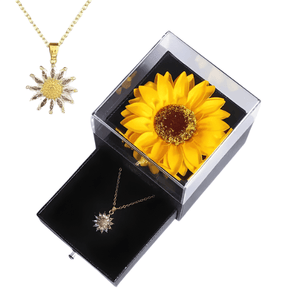 Colar Meu Raio de Sol + Caixa com Girassol - My Store