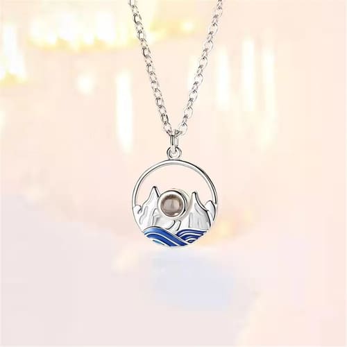 Par de Colares Montanha e Mar - Foto Personalizável - My Store
