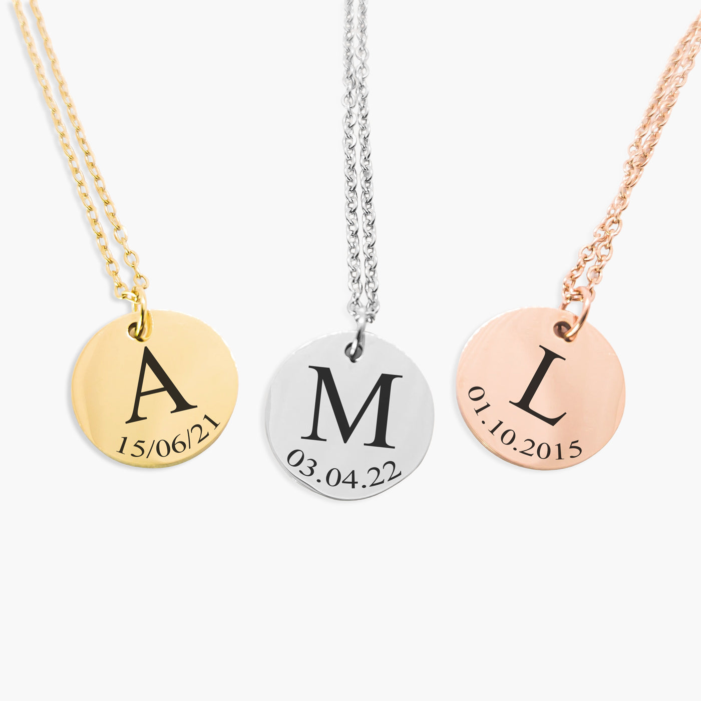 Colar Personalizado - Letra Inicial e Data