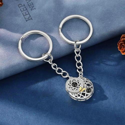 Par de Chaveiro Sol e Lua - Foto Personalizável - My Store