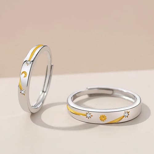 Par de Alianças - Meteoros de Ouro - My Store