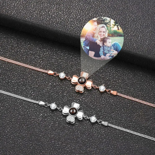 Pulseira Trevo de Quatro Folhas - Foto Personalizável - My Store