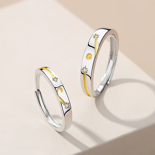 Par de Alianças - Meteoros de Ouro - My Store