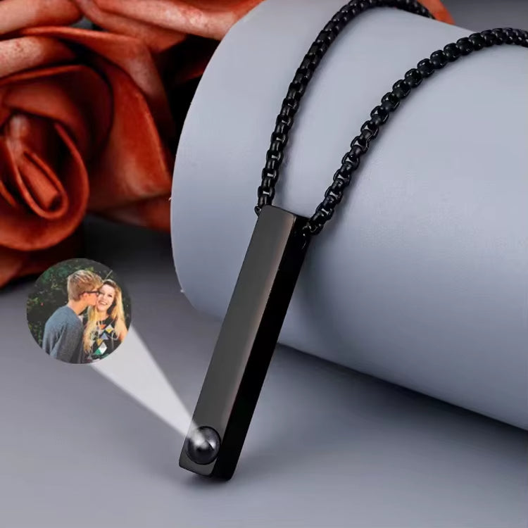 Colar Barra - Foto + Escrita Personalizável