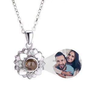 Colar Flores Eternas - Foto Personalizável