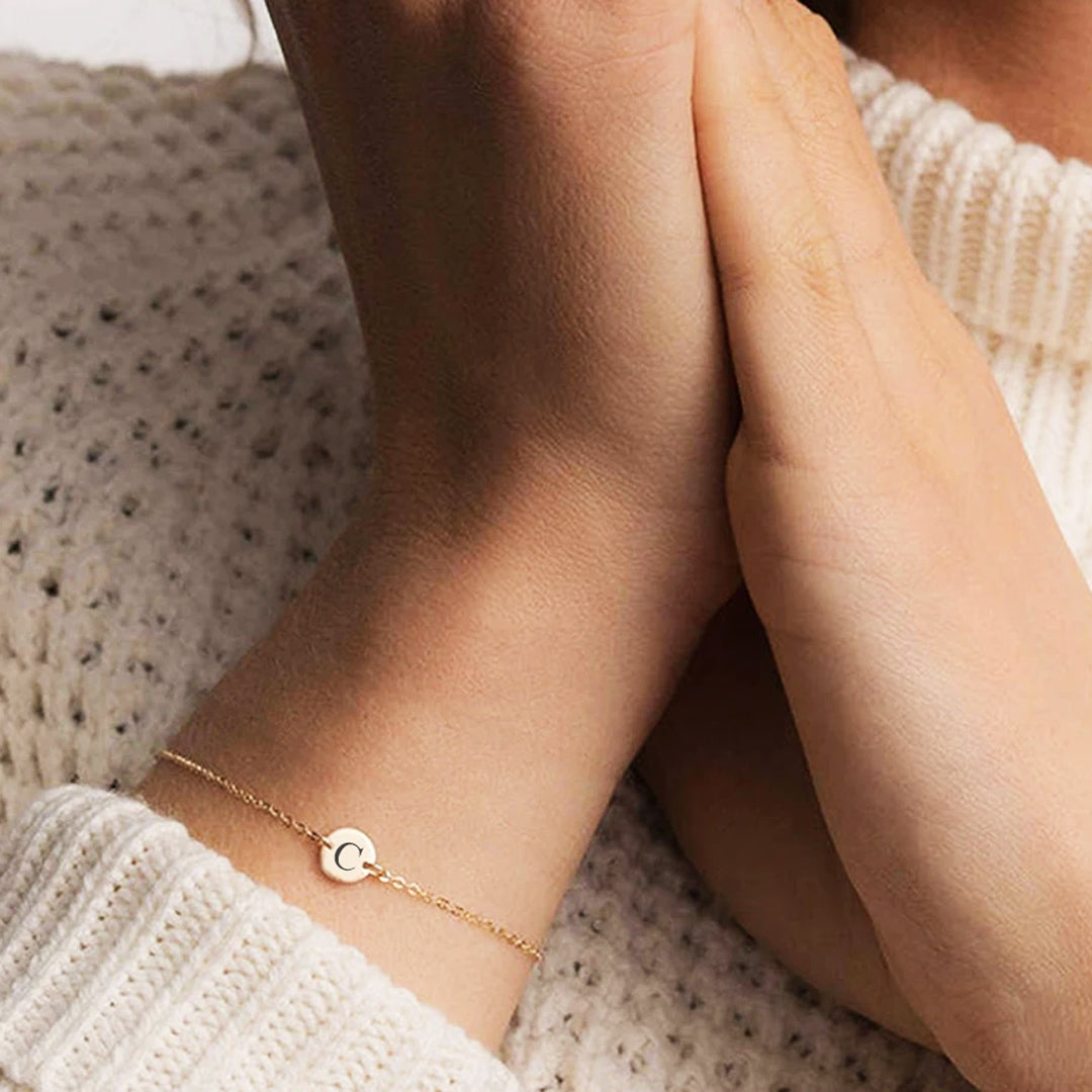 Pulseira Medalha - Letra Personalizável