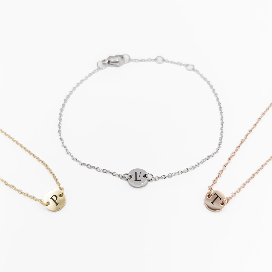 Pulseira Medalha - Letra Personalizável