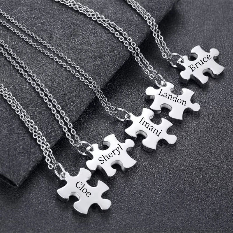 Colares Quebra-cabeça - Nomes Personalizáveis