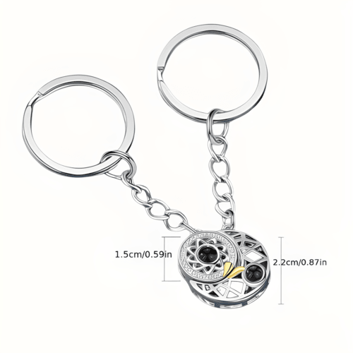 Par de Chaveiro Sol e Lua - Foto Personalizável - My Store